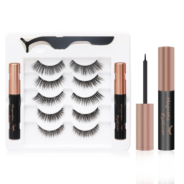 Kit de delineador de ojos magnético resistente al agua y sin pegamento