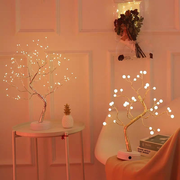 Lámpara LED de alambre de cobre para dormitorio